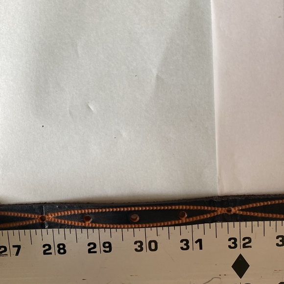 Black and brown patterned skinny belt 28-32” - Picture 2 of 2